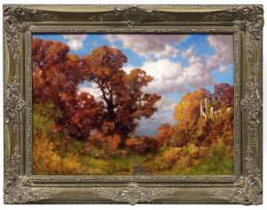 Herbstliche Berglandschaft Mit Villa by Traugott Hermann Ruedisuehli