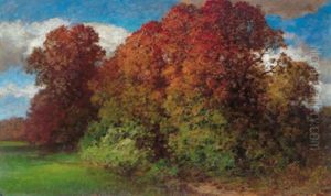 Herbstlandschaft by Traugott Hermann Ruedisuehli
