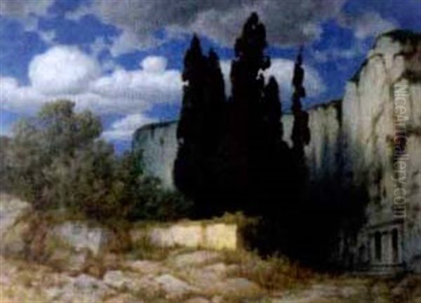 Landschaft Mit Tempel Im Fels - view 1