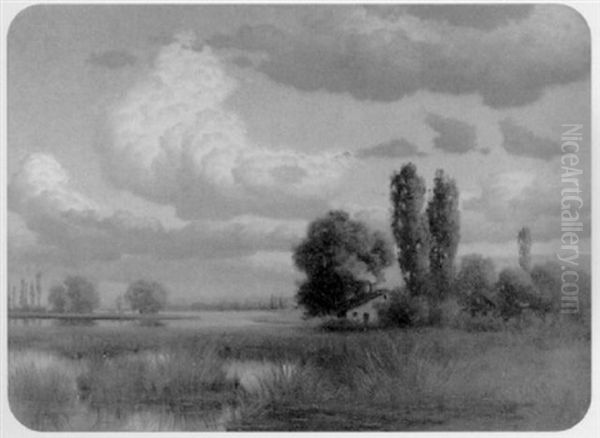 Flusslandschaft In Der Abenddammerung - view 1