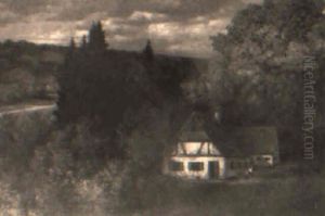 Cottage In The Woods by Traugott Hermann Ruedisuehli
