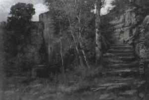 Altes Gemauer Mit Treppe