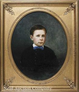 Portrait Of A Boy With A Blue Tie by Harold Rudolph