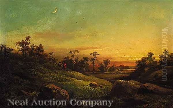At Sunset - Indians On The Hill - view 1