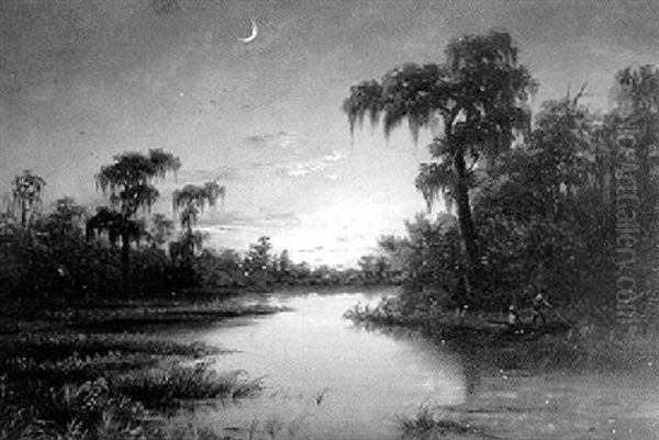 Bayou Teche Nocturnal Landscape - view 1