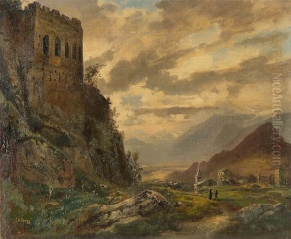 Weite Landschaft Mit Burg - view 1