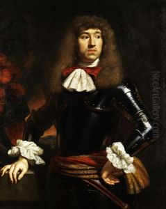 Portrait Eines Edelmannes In Rustung by Johann Baptist Ruel