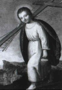 The Christ Child Carrying The Instruments Of Passion by Julio Ruelas