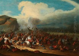 Cavalry Battle by Rugendas, Georg Philipp I