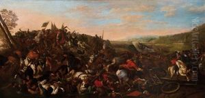 Schlachtenszenerie Aus Dem Turkenkrieg by Rugendas, Georg Philipp I