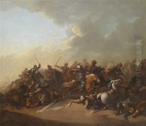 Ein Reitergefecht Zwischen Christen Und Osmanen by Rugendas, Georg Philipp I