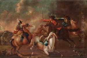 Kavalleribatalj by Rugendas, Georg Philipp I