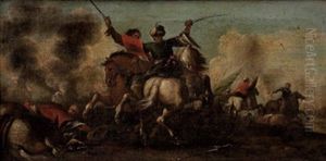 Reitergefecht Aus Den Turkenkriegen by Rugendas, Georg Philipp I