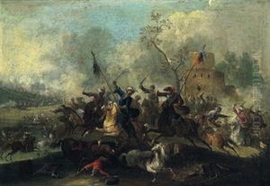 Reitergefecht Zwischen Kaiserlichen Und Turken