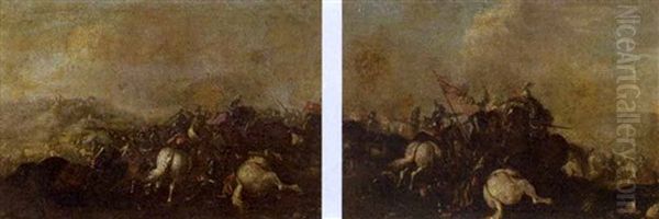 A Cavalry Battle Scene - view 1