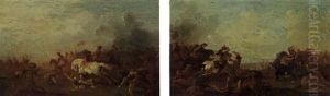 A Calvary Battle by Rugendas, Georg Philipp I