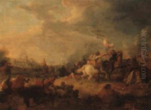 A Cavalry Engagment by Rugendas, Georg Philipp I