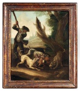 Fuchsjagd by Georg Philipp Rugendas the Younger