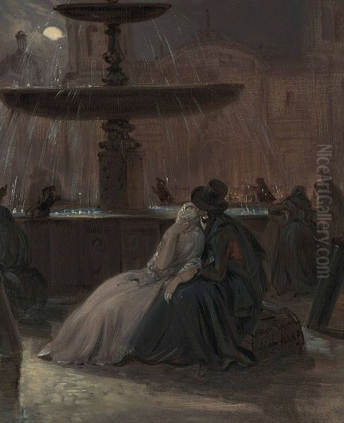 A Lovers' Tryst By Moonlight, Plaza Mayor, Lima - view 1