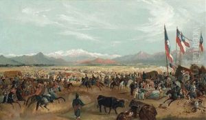 The Arrival Of President Prieto At La Pampilla by Johann Moritz Rugendas