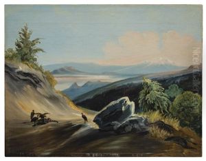 Paisaje De Sendero Con El Iztaccihuatl En La Lejania