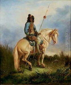 Cacique De La Tribu Indienne Pequen by Johann Moritz Rugendas