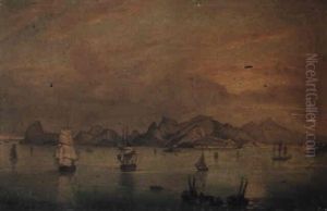 View Of Rio De Janeiro Taken From The Bay by Johann Moritz Rugendas