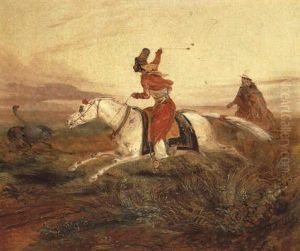 Boleando A Vestruces by Johann Moritz Rugendas