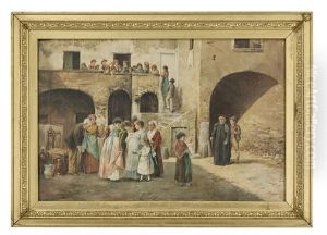 Christening In The Courtyard