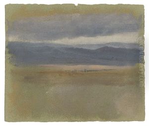 Rainclouds Over A Chain Of Mountains by Ludwig Sigismund Ruhl