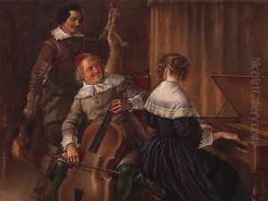 Allegory Of The Hunt And Music by Ludwig Sigismund Ruhl