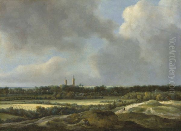 An Extensive Landscape With Grain Fields, Heemstede Beyond - view 1
