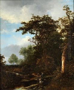 Waldlandschaft Mit Hirten Und Herde by Jacob Van Ruisdael