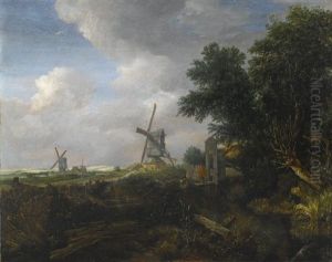 A Landscape With Windmills by Jacob Van Ruisdael