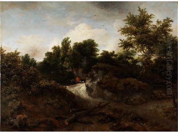 Dunnenlandschaft Mit Staffagefiguren - view 1