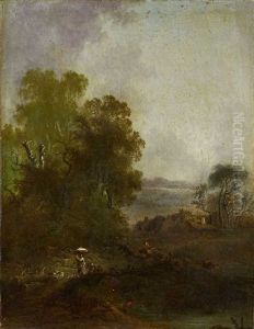 Waldlandschaft (+ Another; Pair) by Jacob Van Ruisdael