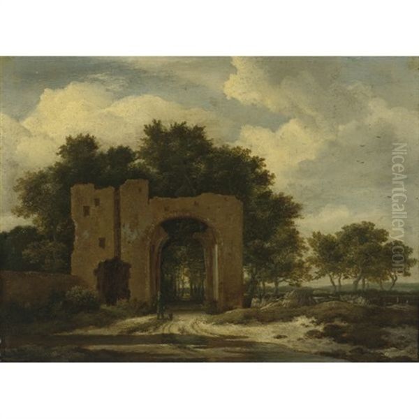 A Ruined Castle Gateway (the Archway Of Huis Ter Kleef ?) - view 1