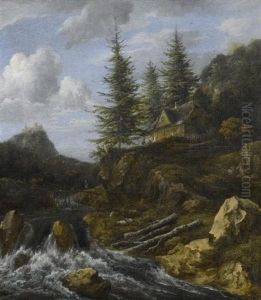 Berglandschaft Mit Fluss by Jacob Van Ruisdael