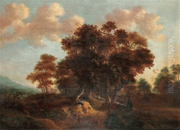 Pastoralt Landskap Med Figurer - view 1