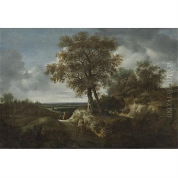 Landscape With Travelers And A Village In A Distance - view 1