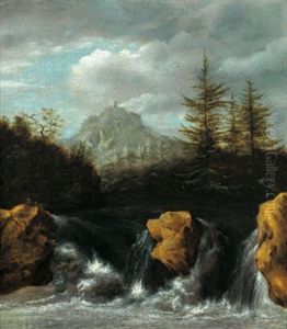 Wasserfall Im Gebirge by Jacob Van Ruisdael