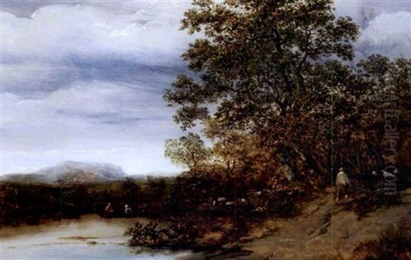 Boater On Pond With Traveler And Livestock - view 1