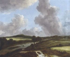 Weite Landschaft Mit Figuren by Jacob Van Ruisdael