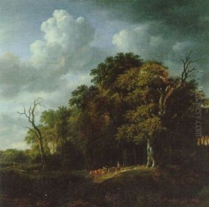 Waldlandschaft Mit Hirt Und Herde by Jacob Van Ruisdael