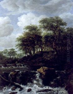 Waldlandschaft Mit Einem Sturzbach by Jacob Van Ruisdael