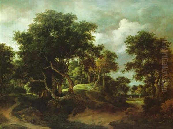 Grose Waldlandschaft Mit Figuren - view 1