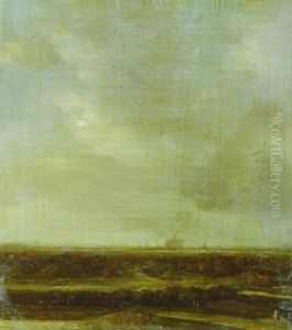 Landscape With Distant View Of Haarlem by Jacob Van Ruisdael
