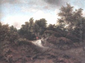 Wooded Dune Landscape With A Huntsman