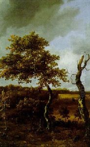 Bewaldete Dunenlandschaft Mit Blick Auf Das Meer by Jacob Van Ruisdael