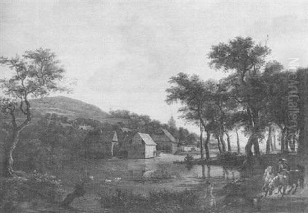 Dorfliche Siedlung An Kleinem Gewasser - view 1